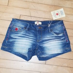 Red Jeans NYC vintage wash jean shorts